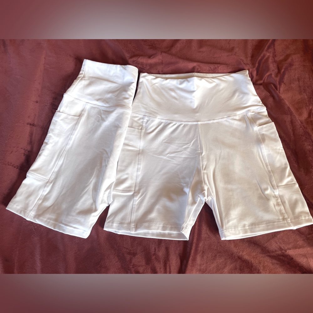 CAMPSNAIL Biker Shorts Women with Pockets - 2 for the price of one